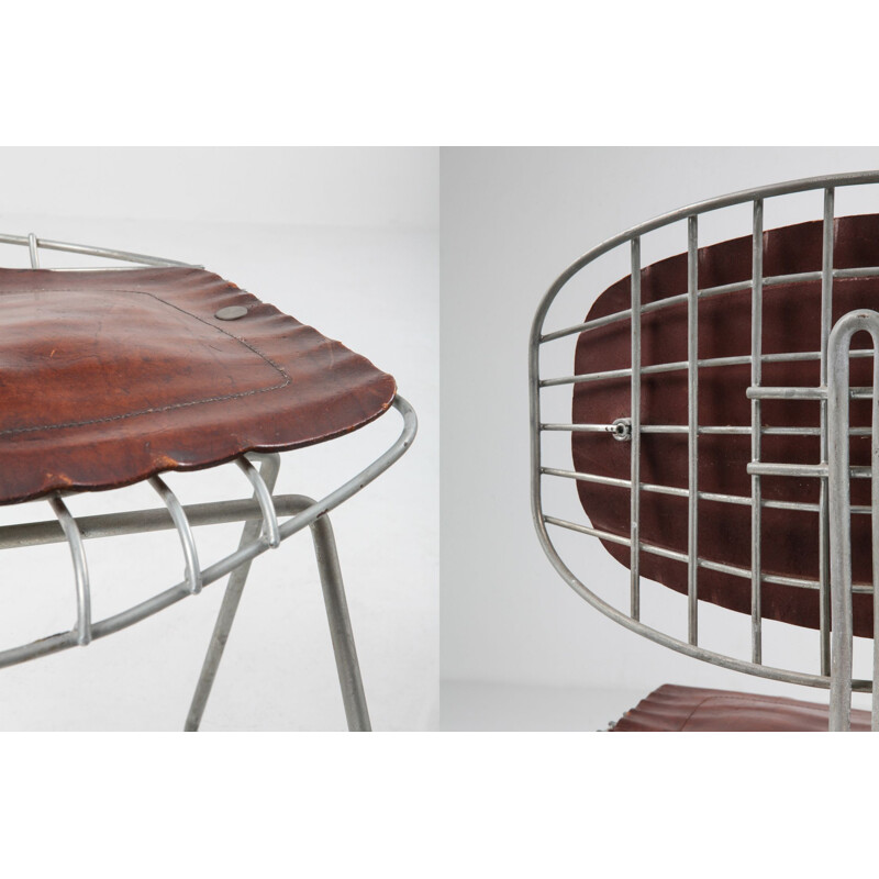 Suite de 8 chaises Beaubourg vintage de Michel Cadestin pour le Centre Pompidou, 1977