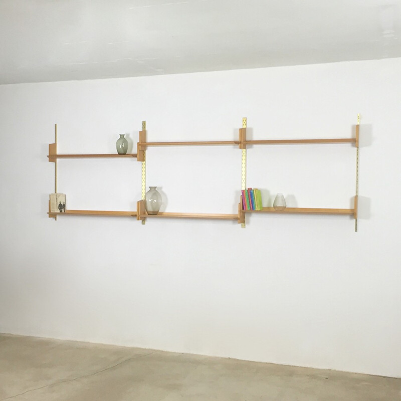 WK Mobel vintage shelving system in elm, Dieter REINHOLD - 1960s