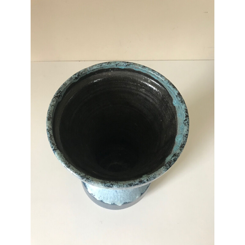 Vaso de cerâmica Vintage por Accolay, França 1960