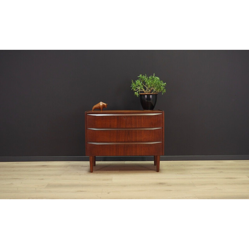 Vintage teak chest of drawers with scandinavian style, 1960-70s