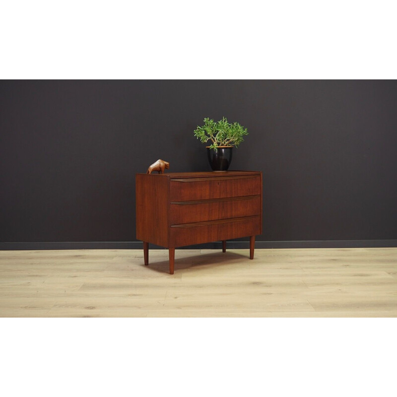 Vintage teak chest of drawers with scandinavian style, 1960-70s