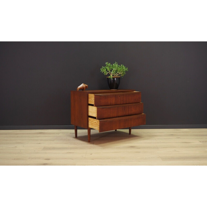 Vintage teak chest of drawers with scandinavian style, 1960-70s