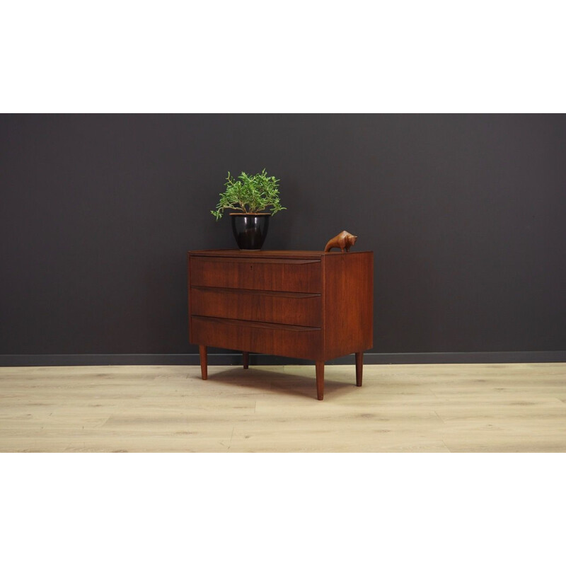 Commode vintage en teck, style scandinave, 1960-70