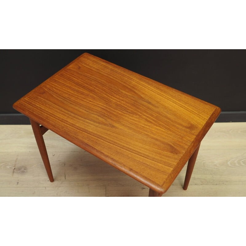 Table basse en teck vintage, style rétro, 1960-70