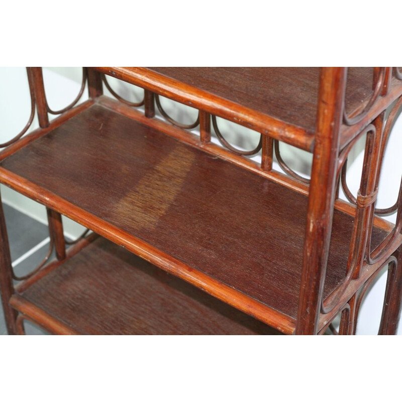 Vintage rattan shelf, 1970s