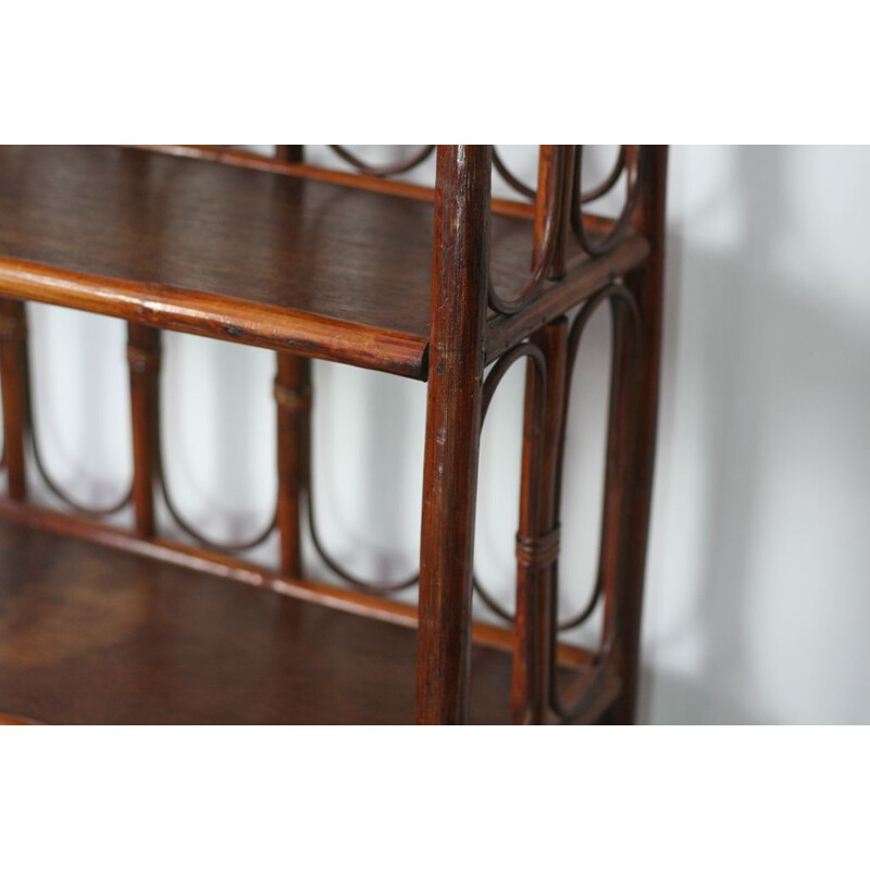 Vintage rattan shelf, 1970s