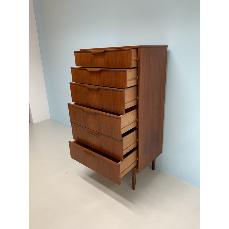 Vintage teak chest of drawers by Frank Guille for Austinsuite, 1960s