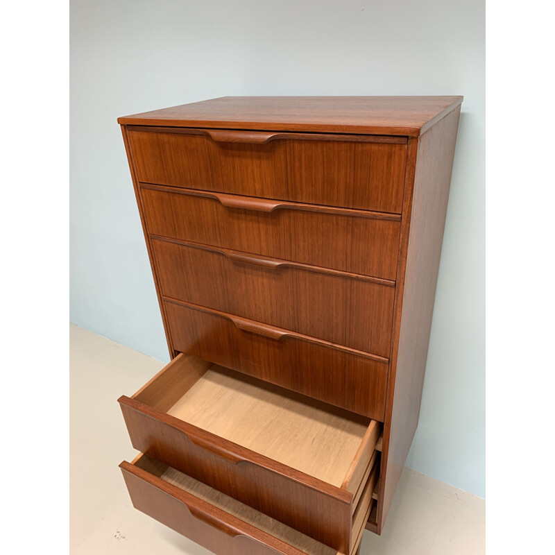Vintage teak chest of drawers by Frank Guille for Austinsuite, 1960s