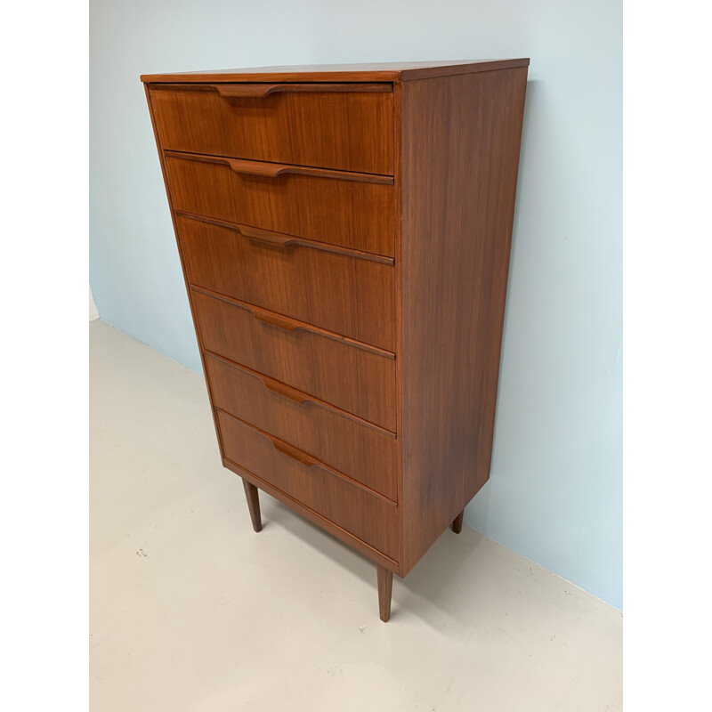 Vintage teak chest of drawers by Frank Guille for Austinsuite, 1960s