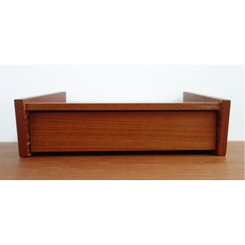 Vintage teak wall drawer, Denmark, 1960s