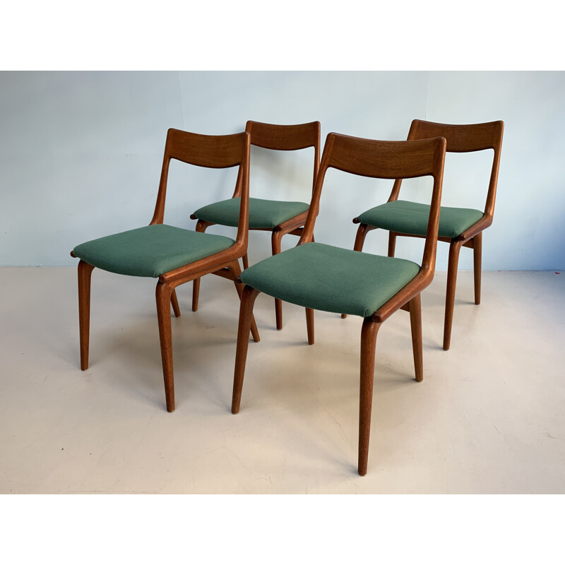 Set of 4 vintage "Boomerang" chairs by Alfred Christensen, 1950s