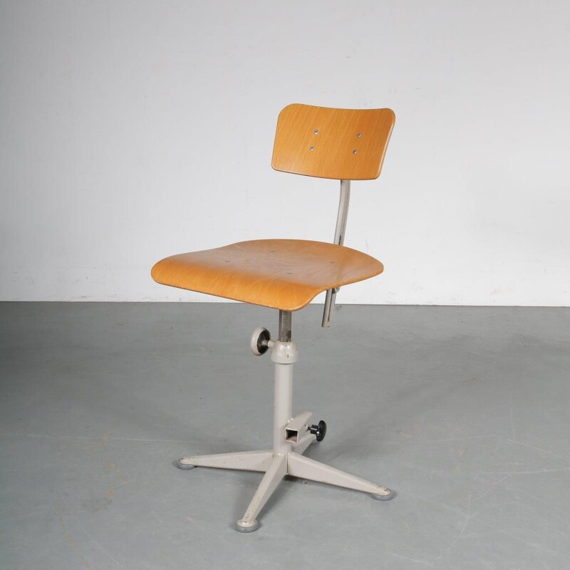 Chaise de bureau vintage  ajustable par Friso Kramer, 1950 