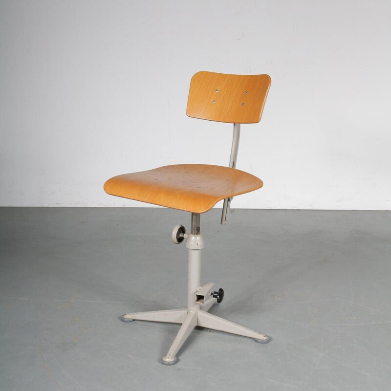 Vintage adjustable desk chair by Friso Kramer, 1950s 