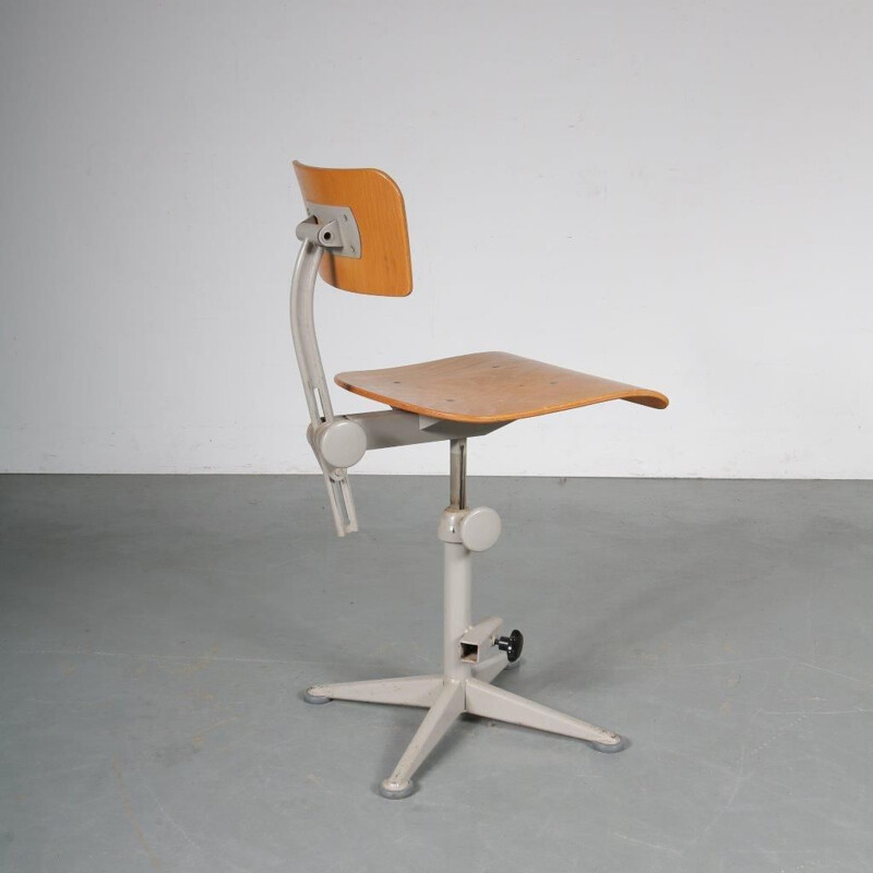 Chaise de bureau vintage  ajustable par Friso Kramer, 1950 