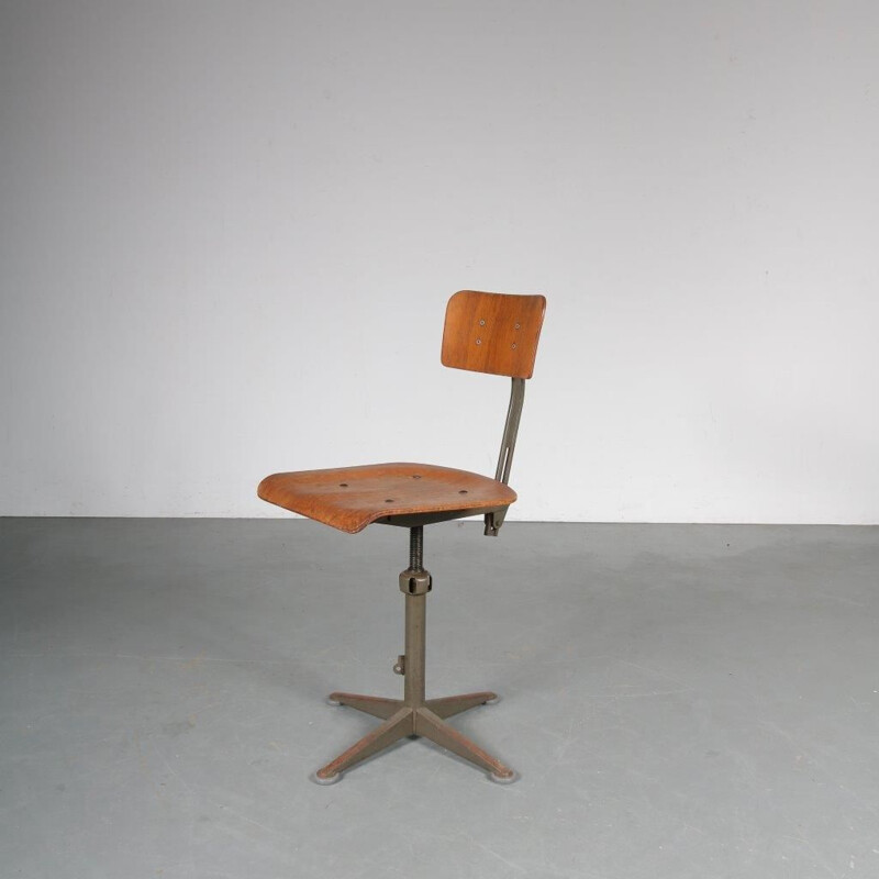 Vintage "Early" model working chair by Friso Kramer, 1950s