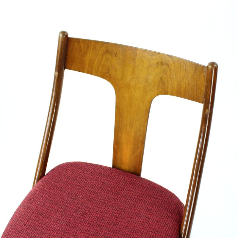 Set of 4 vintage wooden chairs, Czechoslovakia 1960