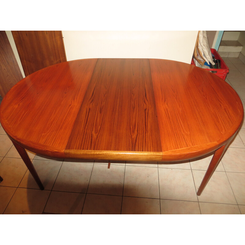 Vintage danish teak dining table by Kofod-Larsen, 1960s