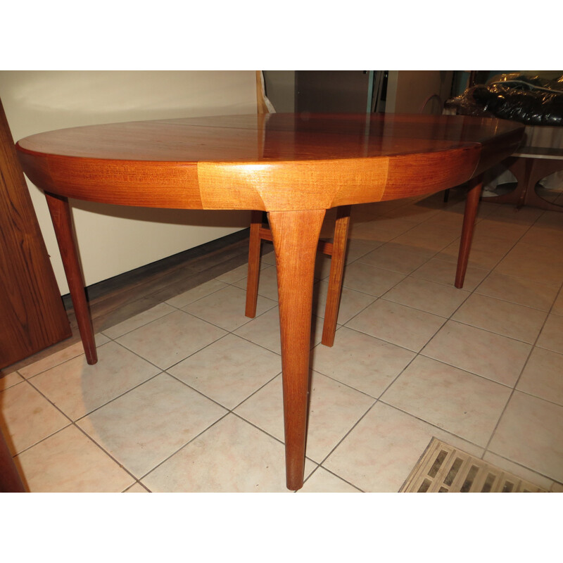 Vintage danish teak dining table by Kofod-Larsen, 1960s