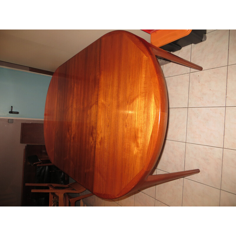 Vintage danish teak dining table by Kofod-Larsen, 1960s