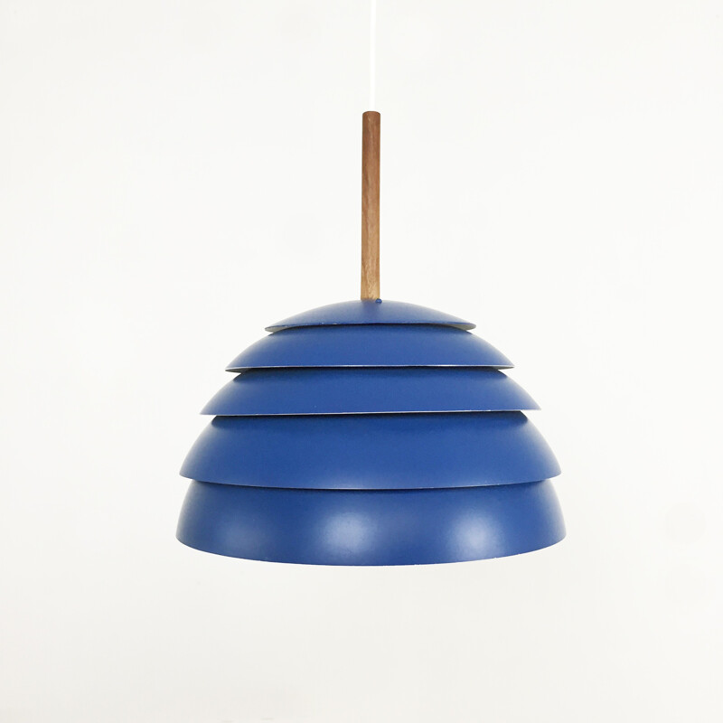 Hanging lamp in blue metal, Hans Agne JAKOBSSON - 1960s