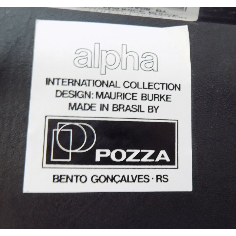 Fauteuil en cuir vintage Alpha Sling de Maurice Burke pour Pozza, 1960