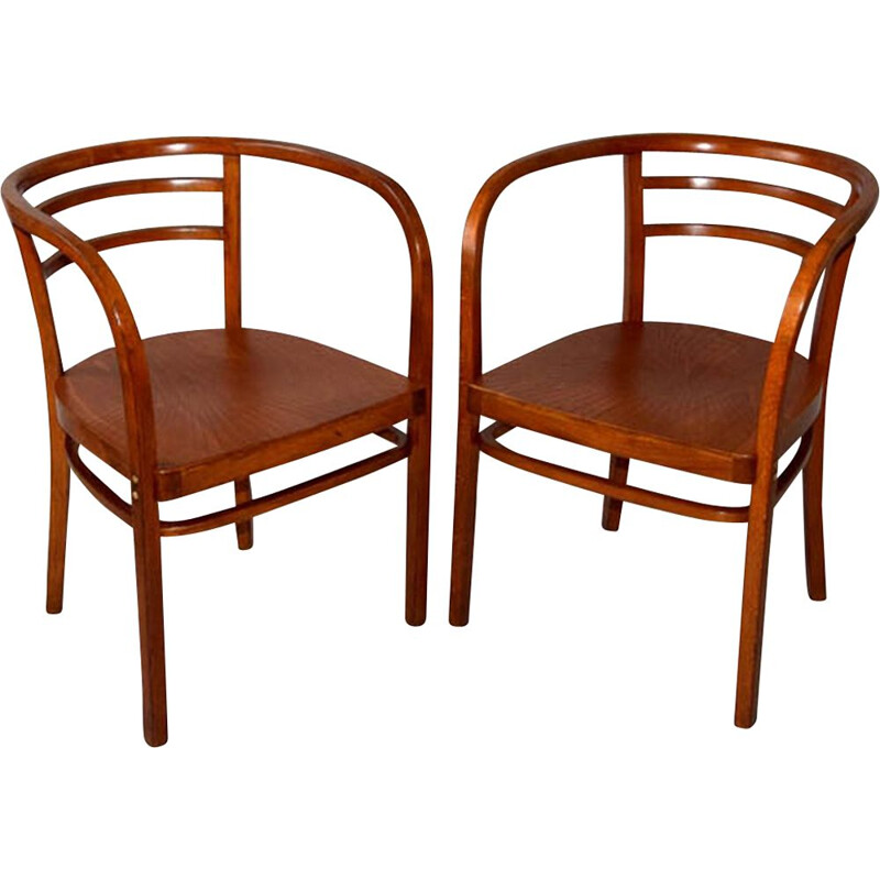 Set of 2 vintage chairs by of Otto Wagner for Thonet, 1930s