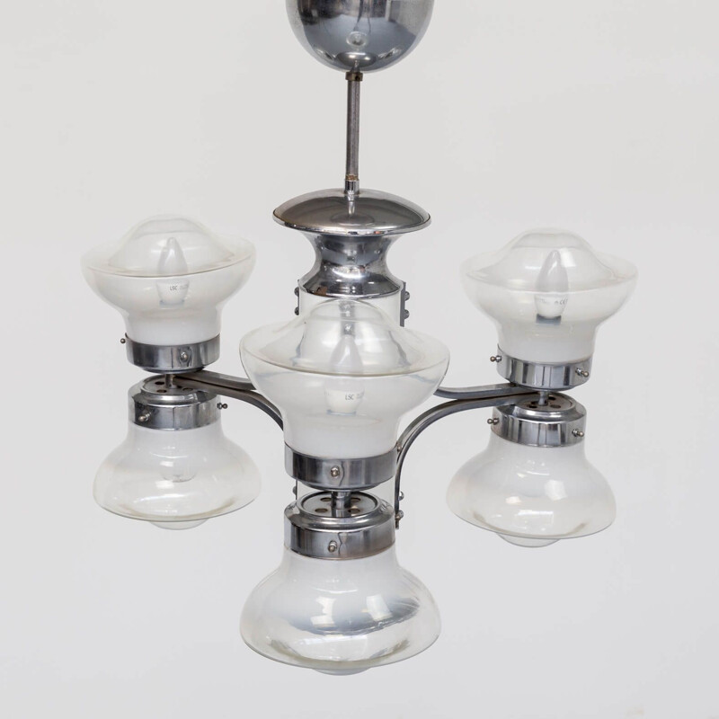 Vintage chandelier by Carlo Nason for Mazzega, Czechoslovakia 1950
