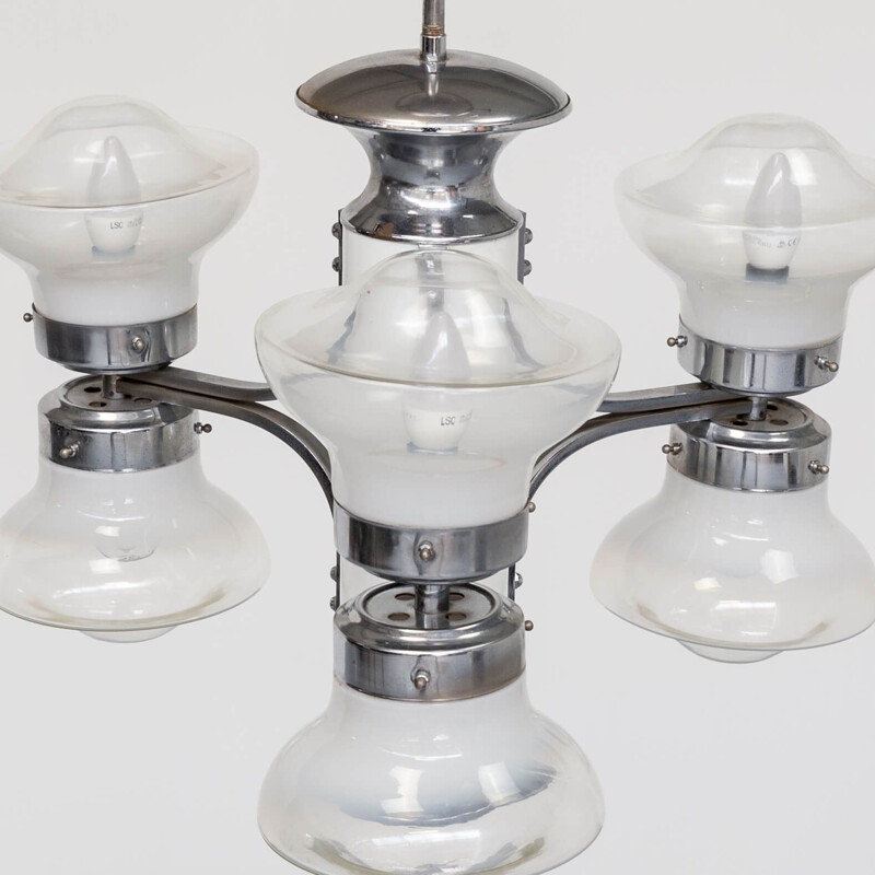 Lampadario vintage di Carlo Nason per Mazzega, Cecoslovacchia 1950