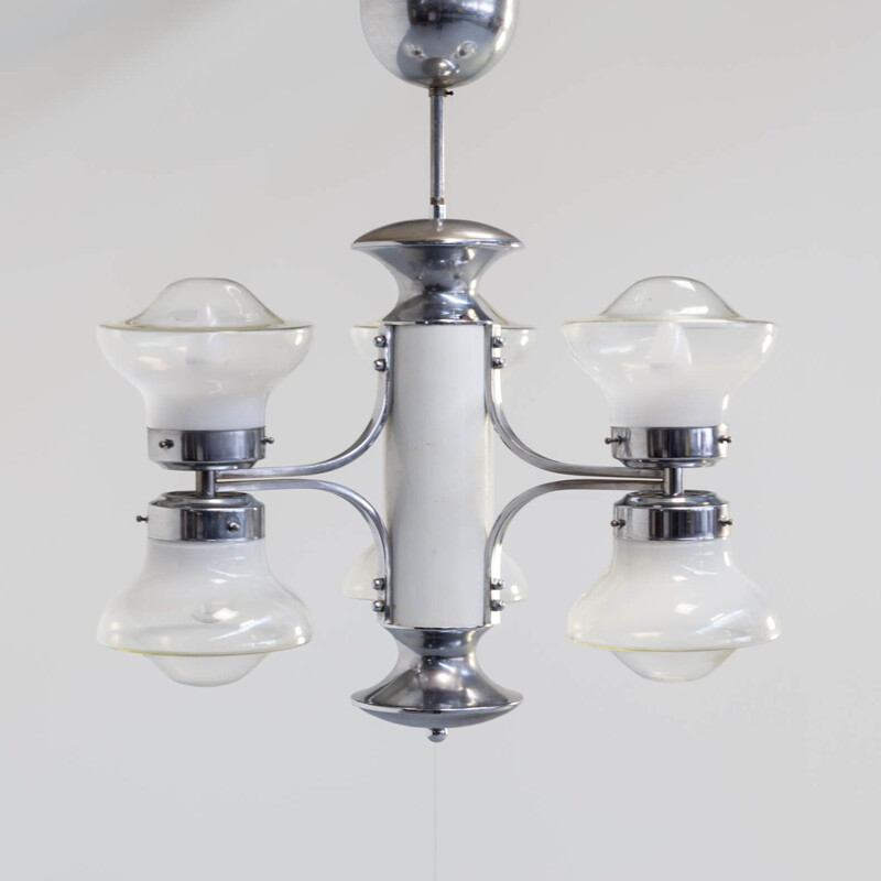 Vintage chandelier by Carlo Nason for Mazzega, Czechoslovakia 1950