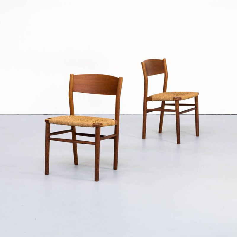 Set of 2 vintage Børge Mogensen chairs for Søborg Møbler, 1950s