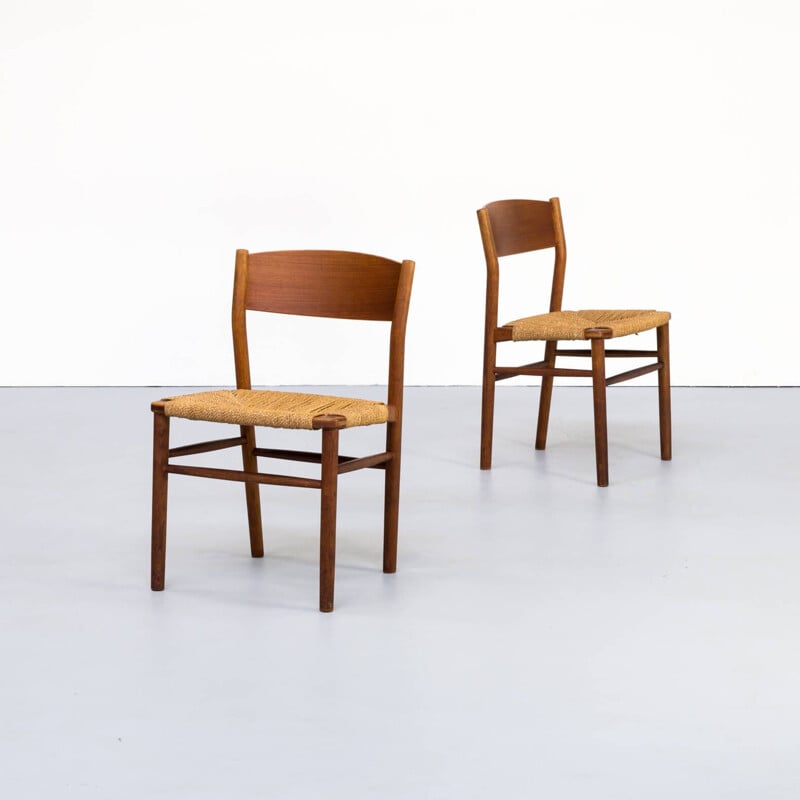 Satz von 2 Vintage-Stühlen Børge Mogensen für Søborg Møbler, 1950