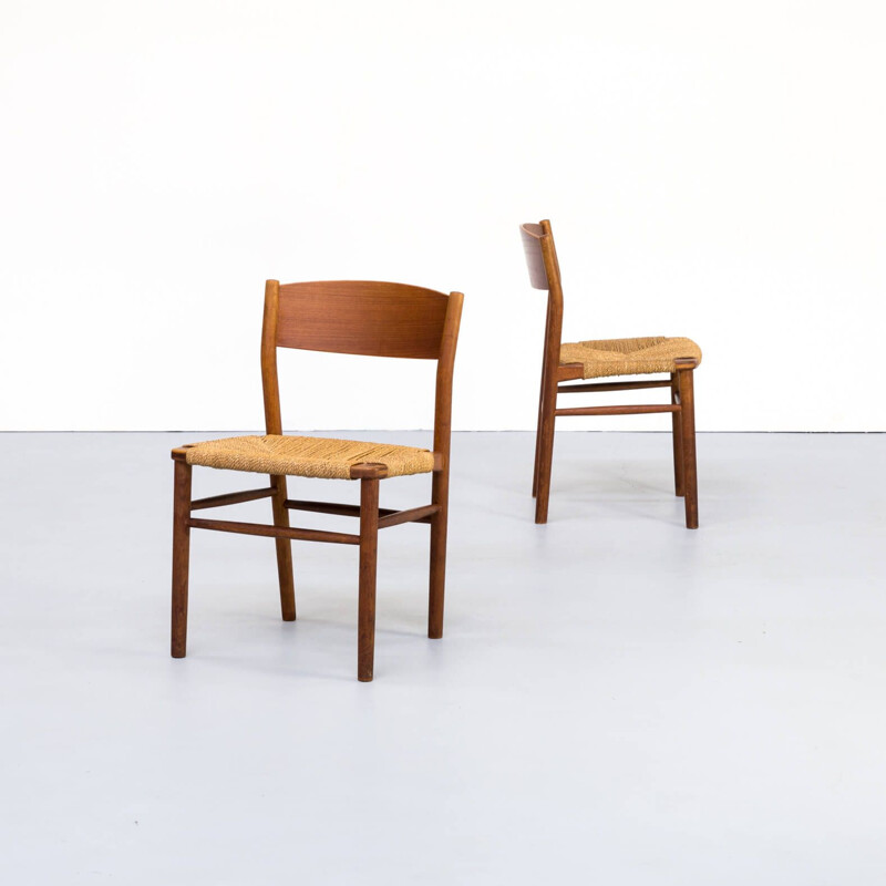 Satz von 2 Vintage-Stühlen Børge Mogensen für Søborg Møbler, 1950