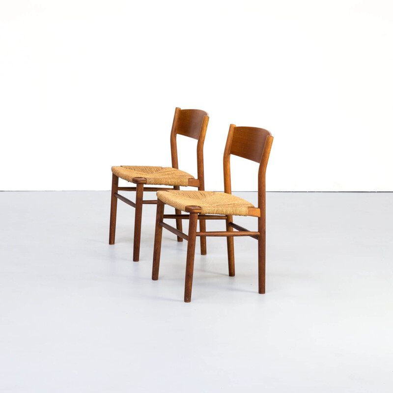 Conjunto de 2 cadeiras vintage Børge Mogensen para Søborg Møbler, 1950
