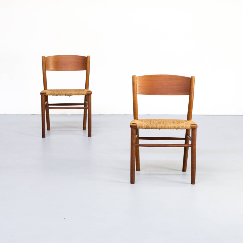 Set van 2 vintage stoelen Børge Mogensen voor Søborg Møbler, 1950