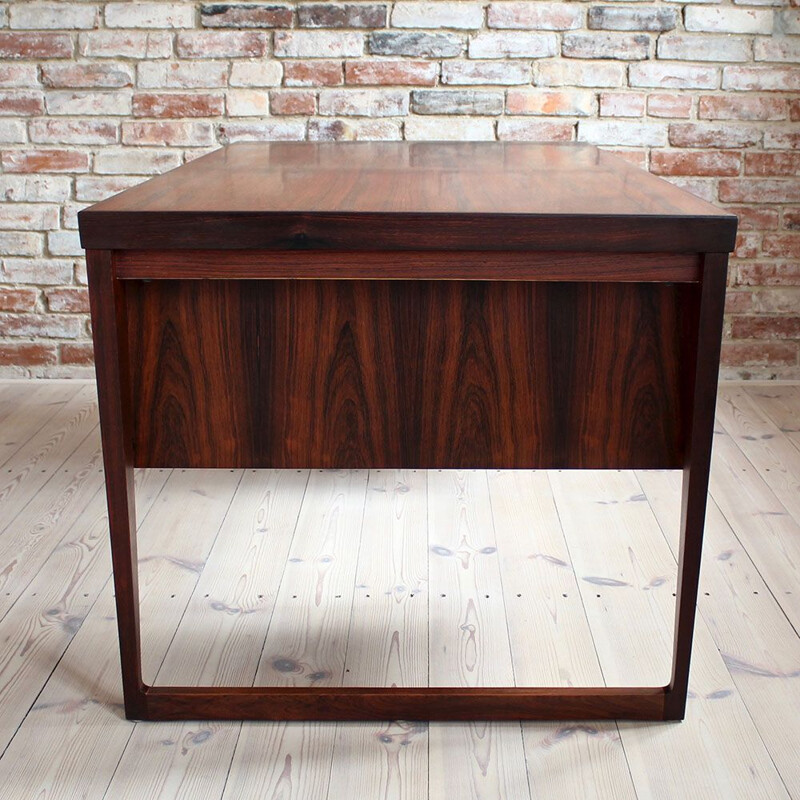 Vintage Rosewood Executive Desk by Kai Kristiansen, Model 70, 1950s