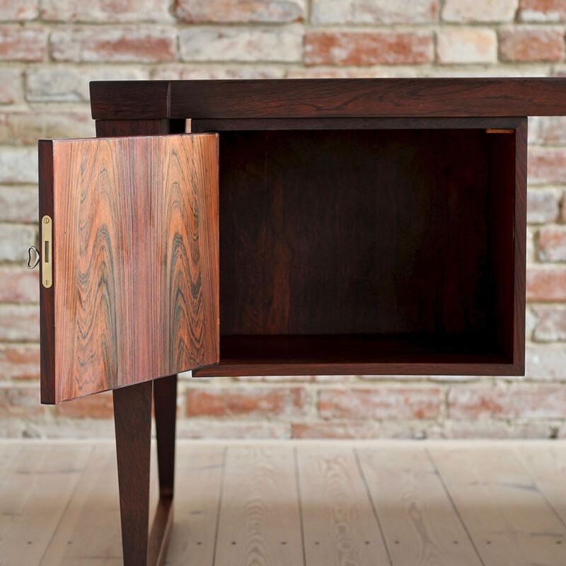 Vintage Rosewood Executive Desk by Kai Kristiansen, Model 70, 1950s