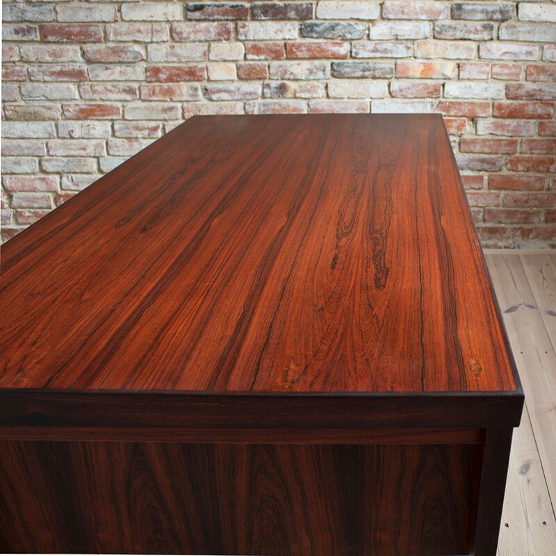 Vintage Rosewood Executive Desk by Kai Kristiansen, Model 70, 1950s