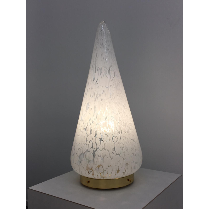 Lampe de table vintage "Cirano" en verre de Murano par Angelo Brotto, 1970