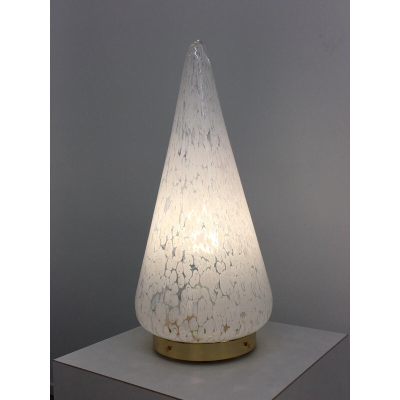 Vintage table lamp "Cirano" in Murano glass by Angelo Brotto, 1970