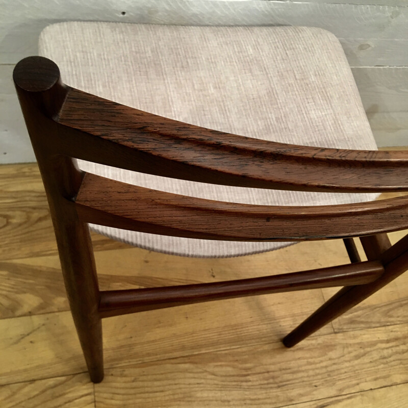 Set of six chairs in Rosewood from Rio, designed by Henry Rosengren Hansen for Brande Mobelindustri, Denmark 1962