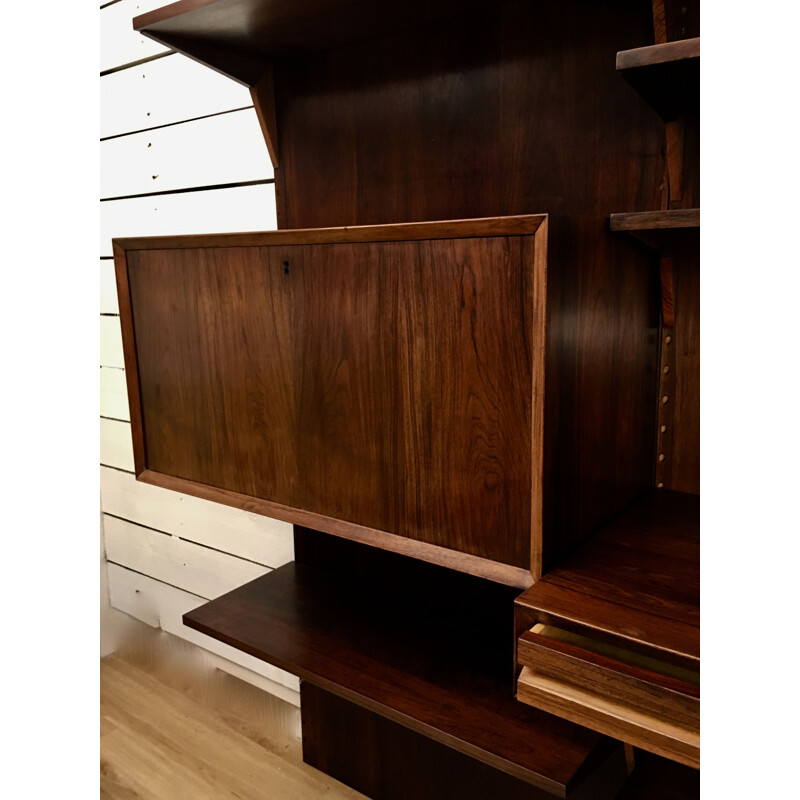 Royal System rosewood modular library by Poul Cadovius, Denmark 1960