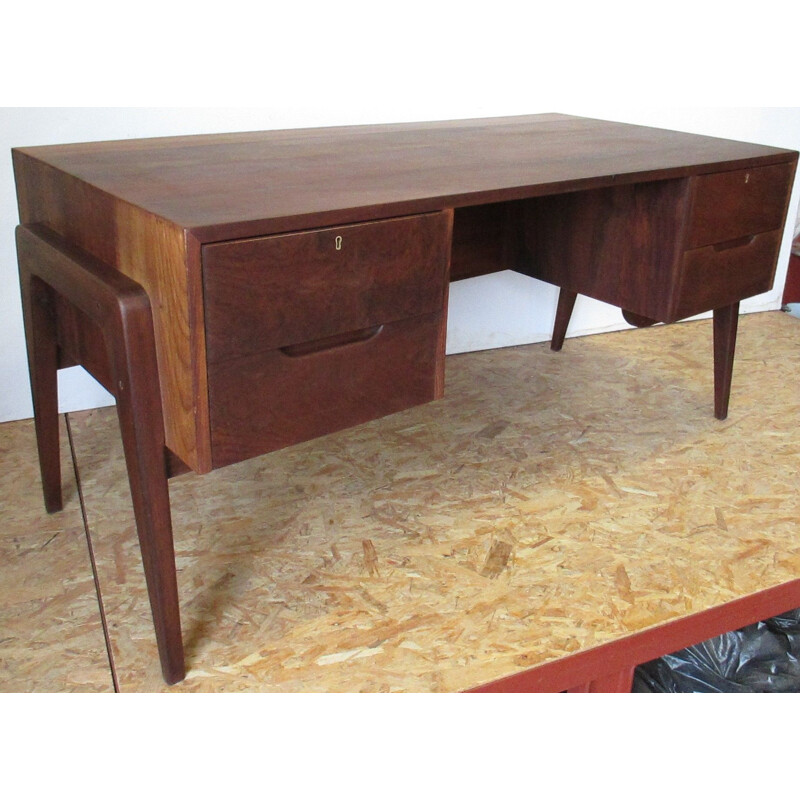 Vintage solid teak desk, 1967s