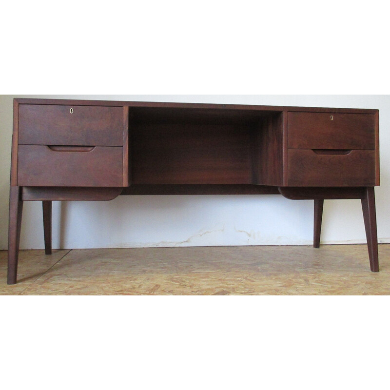 Vintage solid teak desk, 1967s