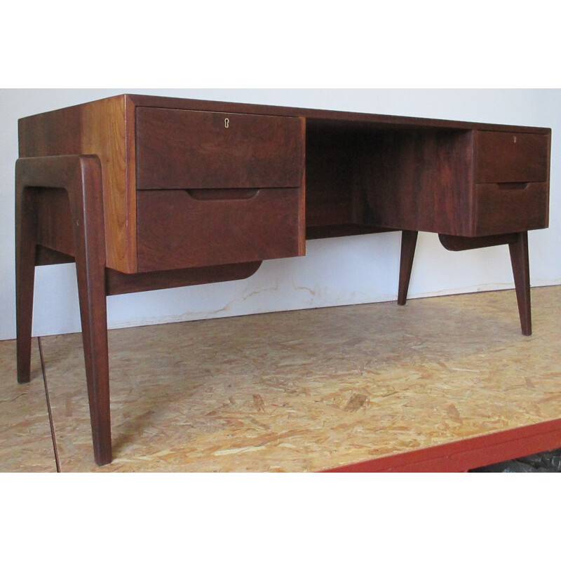 Vintage solid teak desk, 1967s