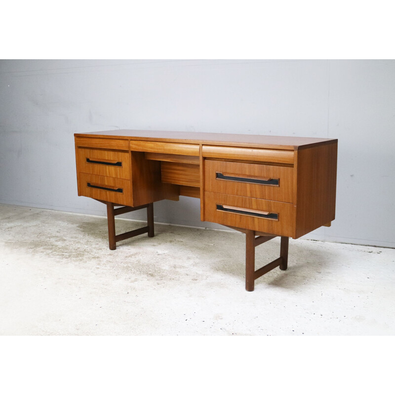 Vintage teak desk by Elliots of Newbury, 1960s