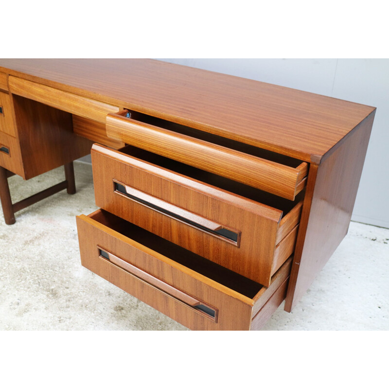 Vintage teak desk by Elliots of Newbury, 1960s