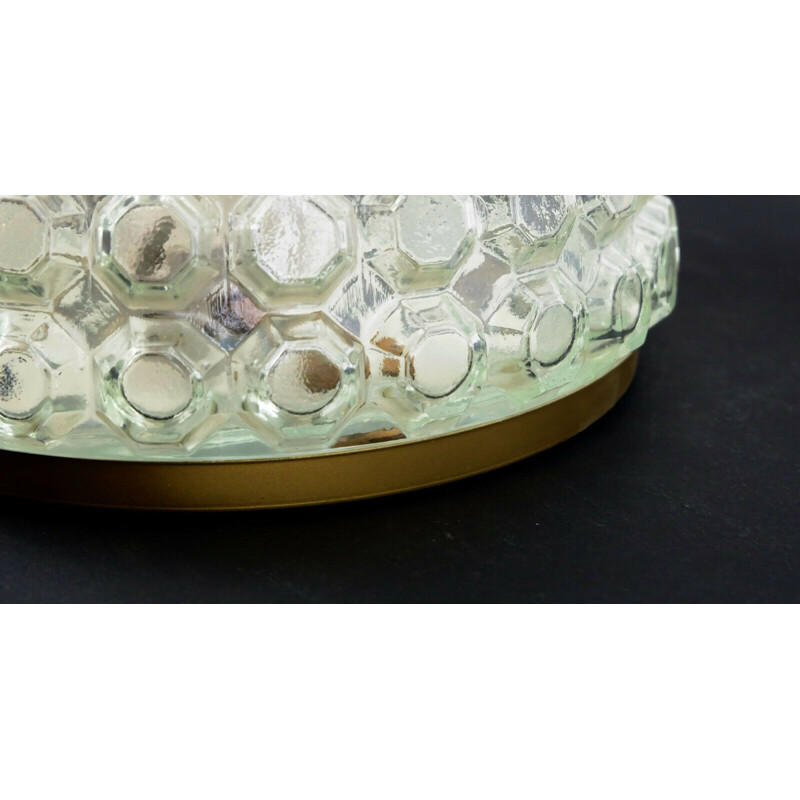 Vintage bubble glass ceiling lamp by Glashuette Limburg, 1960-70s