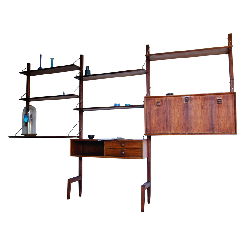 Shelving in rosewood - 1950s 