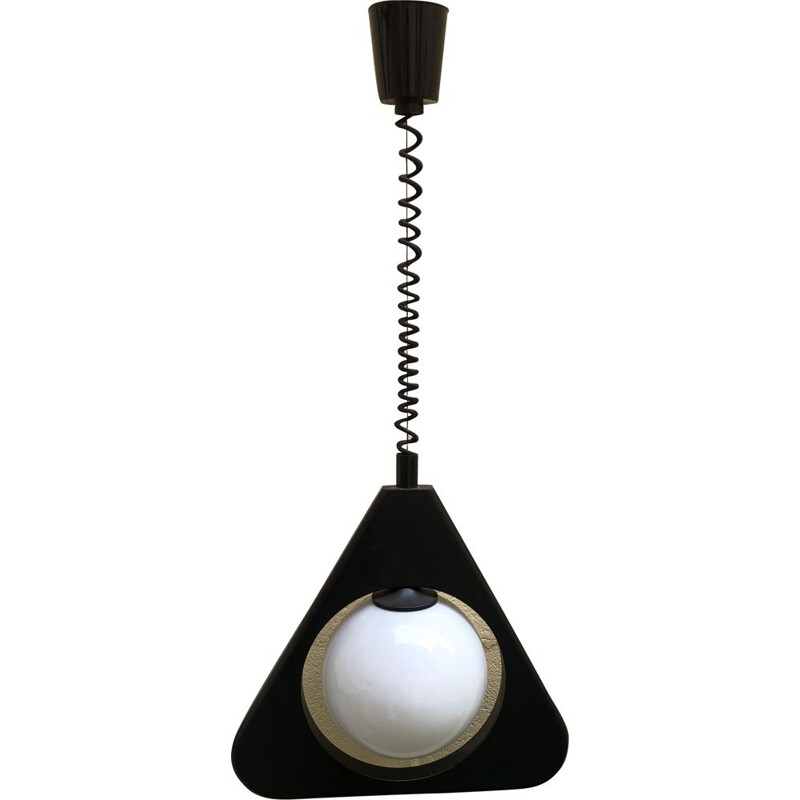 Vintage "rolly" adjustable pendant light, Italy, 1980s