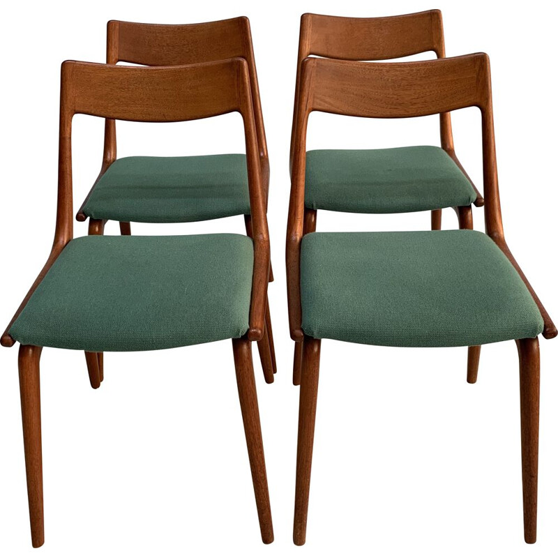 Set of 4 vintage "Boomerang" chairs by Alfred Christensen, 1950s